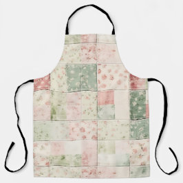 Western Farm Mint Pink Floral Quilt Patterns エプロン