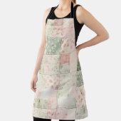 Western Farm Mint Pink Floral Quilt Patterns エプロン (インサイチュ)