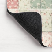 Western Farm Mint Pink Floral Quilt Patterns マウスパッド (コーナー)