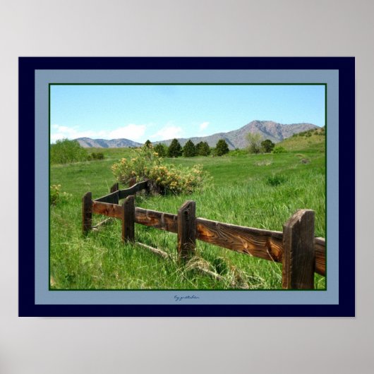 Western Fence Photo Poster by gretchen ポスター (正面)