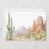 Western First Birthday Photo Thank You 招待状 (裏面)