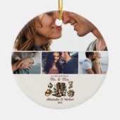 Western First Christmas As Mrs and Mr 4 Photo セラミックオーナメント (正面)