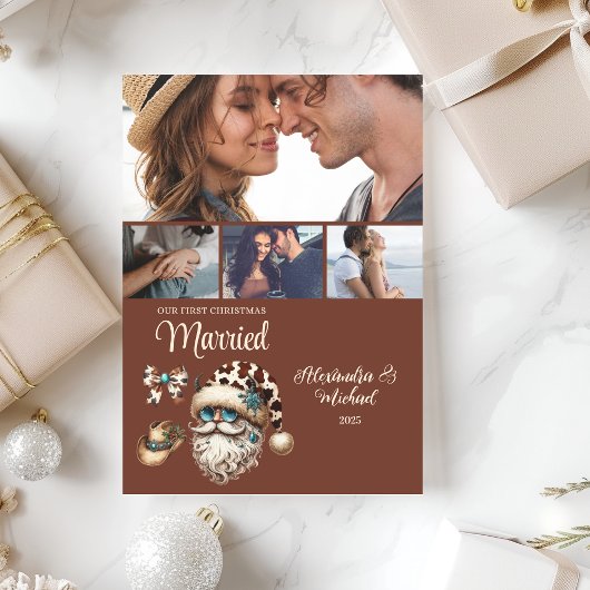 Western First Christmas Married 4 Photo  シーズンカード