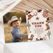 Western First Rodeo boy birthday photo 感謝してい you 招待状