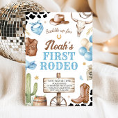 Western First Rodeo Cowboy Birthday Invitation 招待状