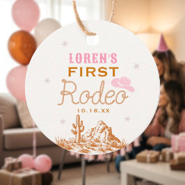 Western First Rodeo Cowgirl 1st Birthday フェイバータグ