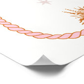 Western First Rodeo Cowgirl 1st Birthday Welcome ポスター (角)