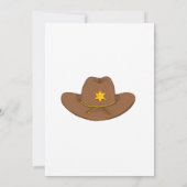 Western First Rodeo Wild West Cowboy Blue Birthday 招待状 (裏面)