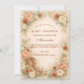 Western Floral Cowgirl Baby Shower 招待状 (正面)