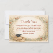 Western Floral Graduation Party サンキューカード (正面)