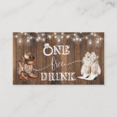 Western Free Drink Wedding Reception Card Ticket 割引カード (正面)