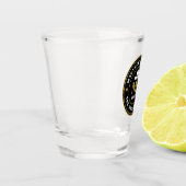 Western FrontierレトロロゴパーソナライズされたGroomsmen ショットグラス (左)