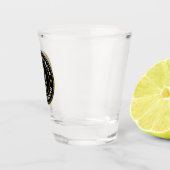 Western FrontierレトロロゴパーソナライズされたGroomsmen ショットグラス (右)