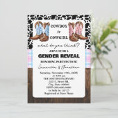 Western Gender Reveal Shower Country Boots  招待状 (スタンド正面)