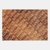 Western Gold Glitz Love ラッピングペーパーシート (正面)