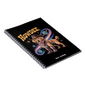 Western Golden Retriever Funny Cowboy Space Dog  ノートブック (右側)