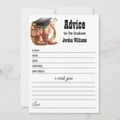 Western Graduation Advice English Spanish card 招待状 (正面)