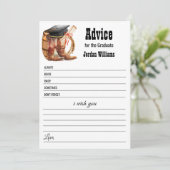 Western Graduation Advice English Spanish card 招待状 (スタンド正面)