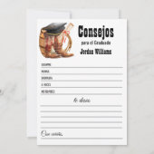 Western Graduation Advice English Spanish card 招待状 (裏面)