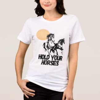 Western Graphic Tシャツ「Hold Your Horse」 トライブレンドＴシャツ