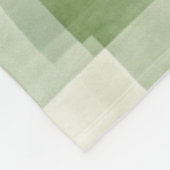 Western Green Cream Plaid Stripes Country   フリースブランケット (角)