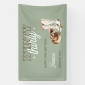 Western Green Dirty Thirty 30th Birthday Party 横断幕 (縦)