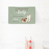 Western Green Dirty Thirty 30th Birthday Party 横断幕 (インサイチュ)