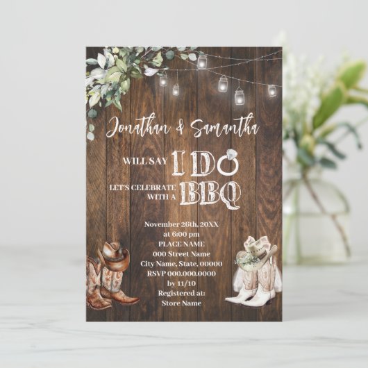 Western Greenery I do BBQ Cooles Shower 招待状 (スタンド正面)