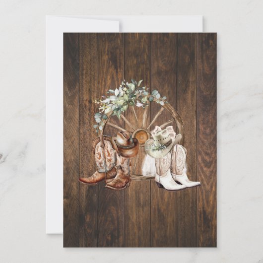 Western Greenery I do BBQ Cooles Shower 招待状 (裏面)