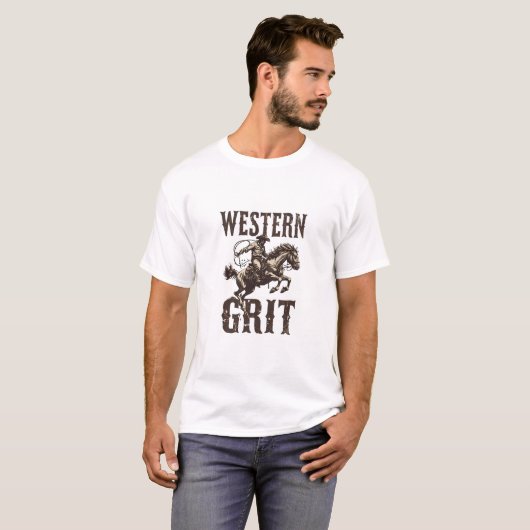 Western Grit Cowboy  Tシャツ (正面フル)