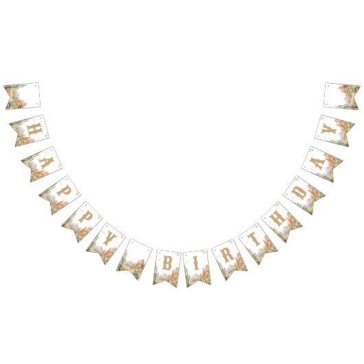 Western Happy Birthday Banner バンティングフラッグ (全)