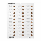 Western Hat and Lasso Graduation return address ラベル (フルシート)