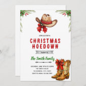 Western Hoedown Christmas Party invitation 招待状 (正面/裏面)