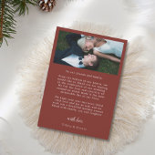 Western Holiday Merry Married Wedding  サンキューカード