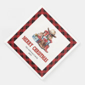Western holiday napkins with buffalo plaid accent (コーナー)