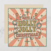 Western Holly Jolly Christmas  シーズンカード (正面/裏面)