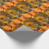 Western Honey Beeマクロフォト ラッピングペーパー (角)