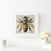 Western honeybee Apis mellifera 250924IREF244 - Wa スクエア壁時計 (ホーム)