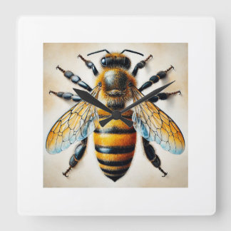 Western honeybee Apis mellifera 250924IREF244 - Wa スクエア壁時計