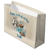 Western Horse Birthday Gift Bag –  ラージペーパーバッグ (正面アングル)
