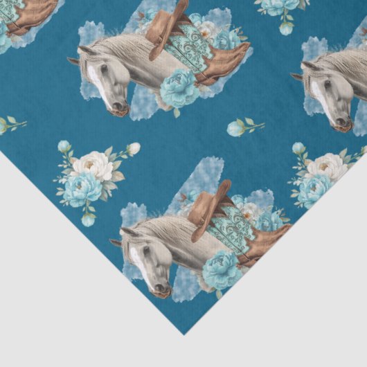 Western Horse Birthday Tissue Paper – Navy 薄葉紙 (詳細)