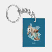 Western Horse Floral Keychain キーホルダー (正面左)