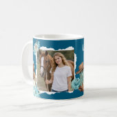 Western Horse Floral Mug – Navy コーヒーマグカップ (正面左)