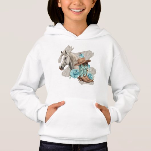 Western Horse Girls Sweatshirt (正面)