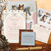 Western Horse Lovers Wedding Invitation 招待状
