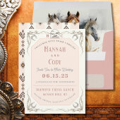 Western Horse Lovers Wedding Invitation 招待状