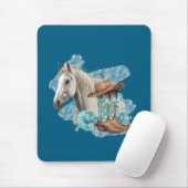 Western Horse Mouse Pad- Navy マウスパッド (マウス)