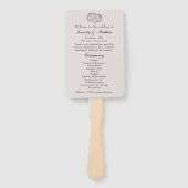 Western Horse Rustic Country Wedding Program ハンドファン (正面)