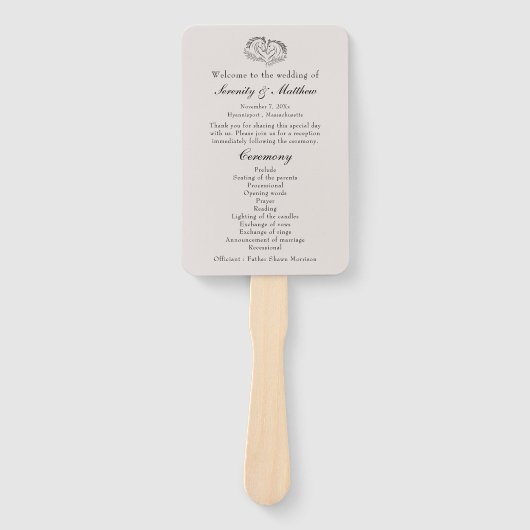 Western Horse Rustic Country Wedding Program  ハンドファン (正面)