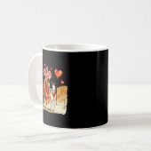 Western Horse Valentine Funny Western Valentines D コーヒーマグカップ (正面左)